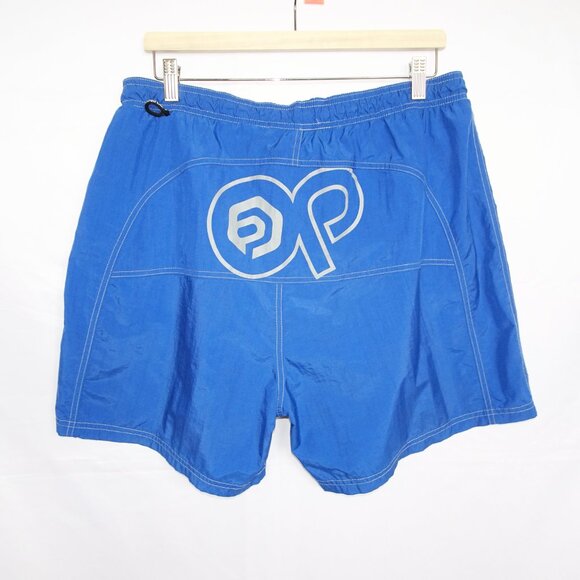 Ocean Pacific Vintage Nylon Blue Swim Shorts - Picture 2 of 4
